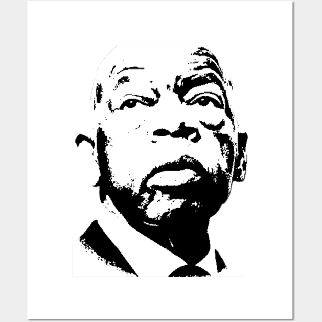 John Lewis pop art portrait Wall Art by phatvo